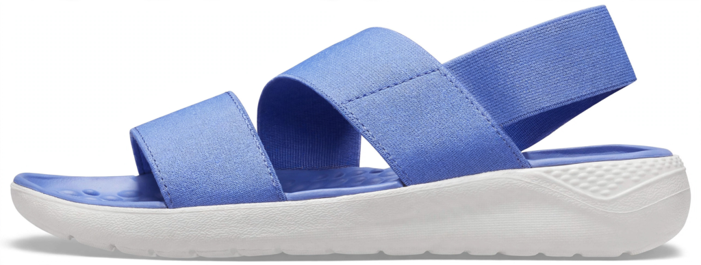 Crocs women's LiteRide Stretch sandal with wide stretchy straps and cushioned footbed